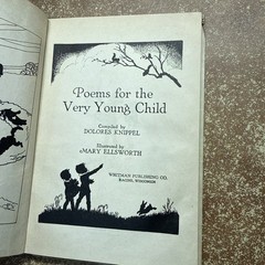 POEMS FOR THE VERY YOUNG CHILD BY DOLORES KNIPPEL & MARY ELLSWORTH 1932 BOOK