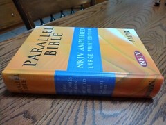 LARGE PRINT NKJV & Classic Amplified 1987 AMPC Parallel Bible Hardcover