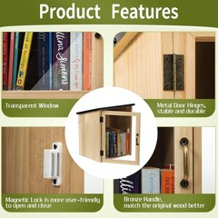 Little Library Box Outdoor, Waterproof Outdoor Library Book Box, Little Wood Cab