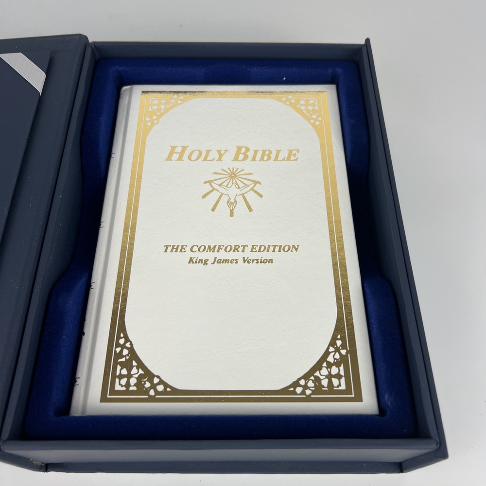 Holy Bible Comfort Edition King James Version White Gift Box Like New
