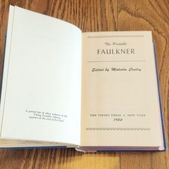 The Portable Faulkner by William Faulkner, ed. Cowley, Viking Press 1954 HC