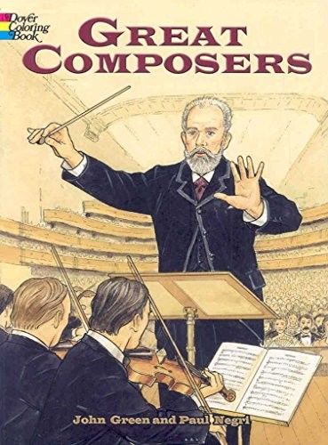 Great Composers (Dover History Coloring Book) – Paperback – VERY GOOD