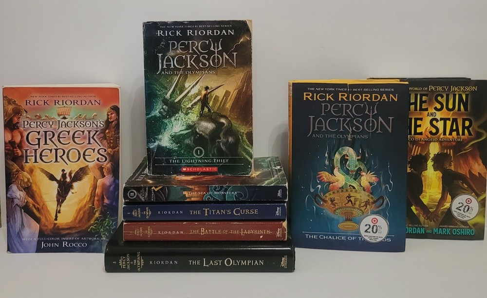 Lot 8 Percy Jackson and the Olympians Series Set 1-5 Plus More Rick Riordan