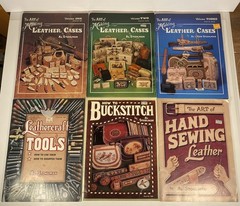 Al Stohlman LEATHERCRAFT Lot of 6 – The Art Of Leather Cases, Hand Sewing, Buck