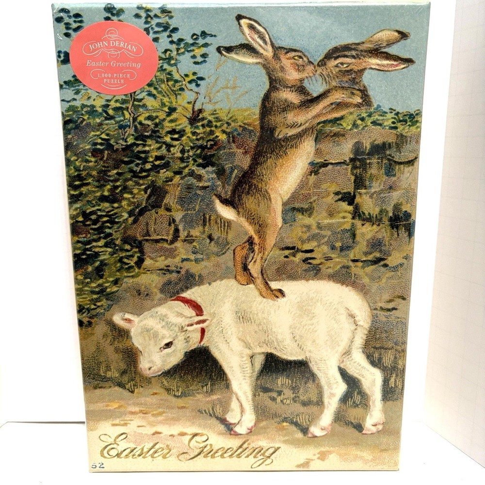 John Derian Puzzle Easter Greetings Artisan Jigsaw 1000 Piece w/ Mini Poster New