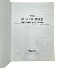 Clymer Mercruiser Stern Drive Shop Manual B742 1986-1994 Alpha Bravo Repair