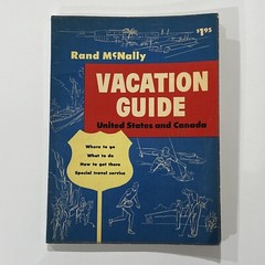 VTG 1955 RAND McNALLY VACATION GUIDE United States and Canada – Paperback