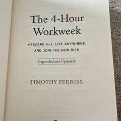 Timothy Ferriss The 4-Hour Workweek Expanded & Updated 2009 Paperback