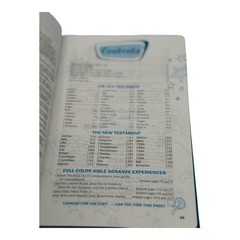 Hands-On Bible -NLT -Leather Like- Blue -Silver Gilded Page Edges -2013