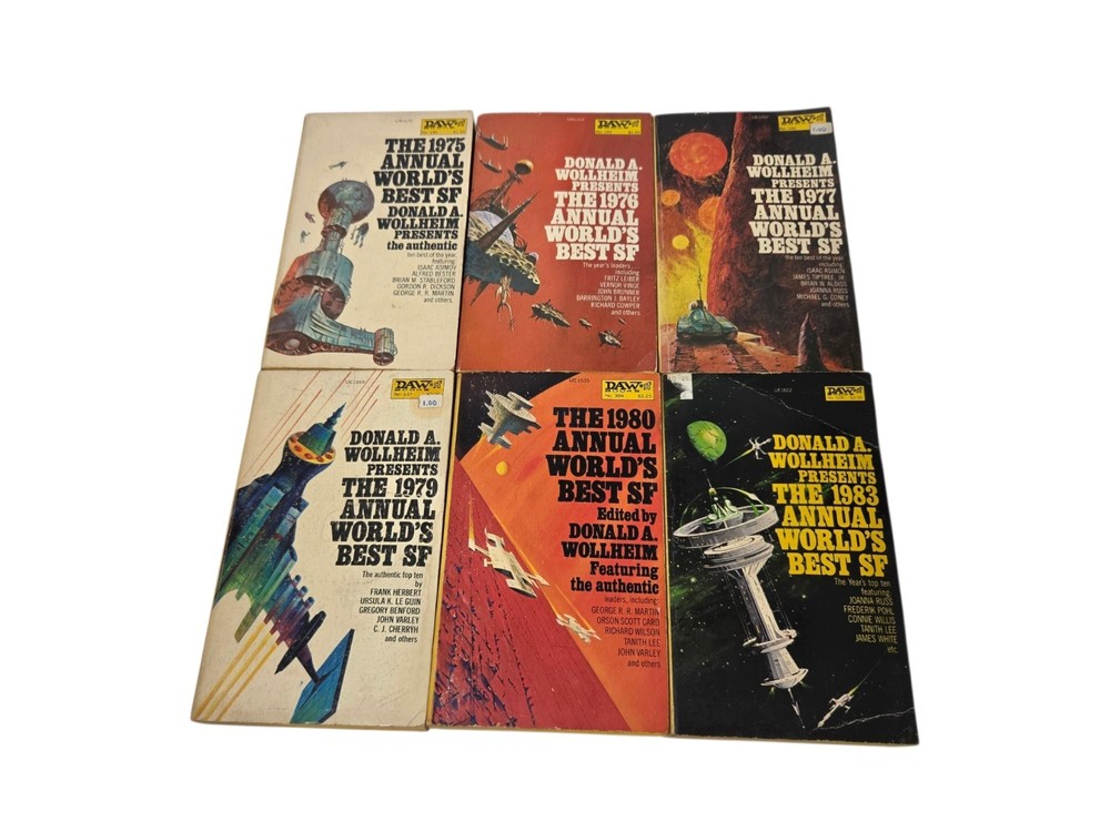 DAW The Annual World’s Best SF Science Fiction Paperback Books Lot 1970s 80s