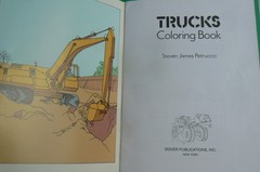 TRUCKS Coloring Book, Steven Petruccio, Dover 1995 BRAND NEW! 32-pages