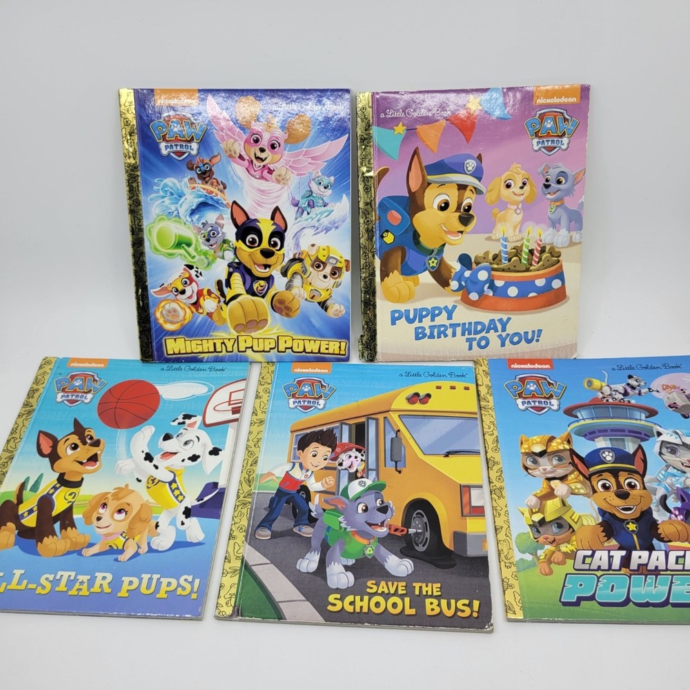 Little Golden Books Lot of 5 PAW PATROL Children’s Stories for Girls & Boys – GB