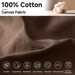 Canvas Fabric by the Yard, 59” Wide, 10Oz Premium Natural Cotton Duck Canvas Fa