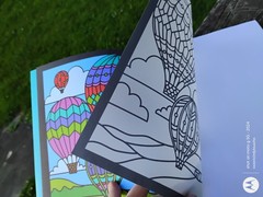 Stained Glass Coloring Book by Usborne w 14 see-thru pages to color dated 2018