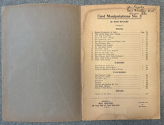 „Card Manipulations” by Jean Hugard Series 1-5, 4 Vol. Set. 1934-1936
