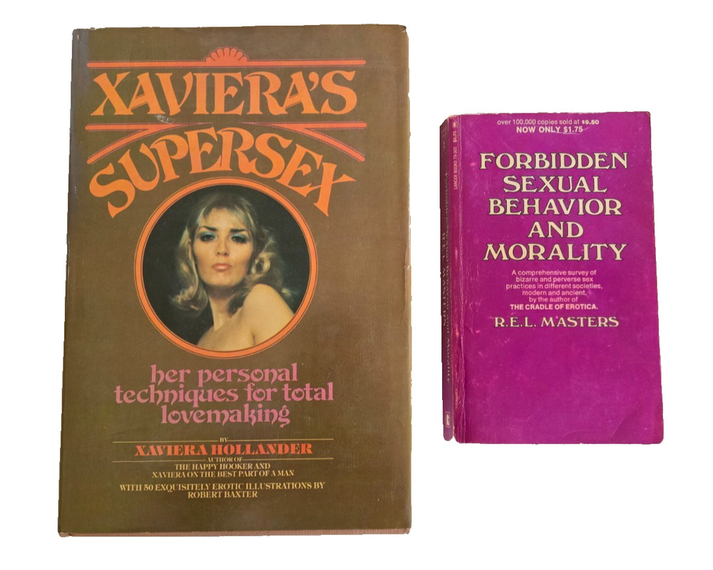 2 Vintage Sex Advice Books 60s/70s: Xaviera’s Supersex & Forbidden Sex. BEHAVIOR