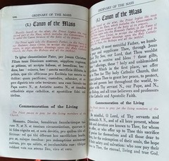 ANTIQUE CATHOLIC LATIN ENGLISH MISSAL; FINE BINDING; TLM BRIGHT GILT; CA.. 1960