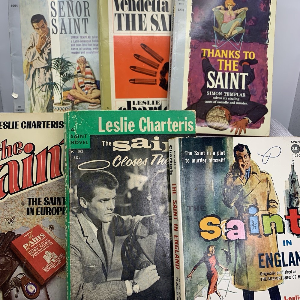 The Saint 6 book lot by Leslie Charteris Vintage 1930s 60s Paperbacks