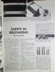 1981 HANDLOADING – A Publication of the NRA – PB /325 Pages