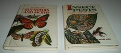 Golden Guide Butterflies Moths Insects Pests lot 2 hardcover ex-lib perma-bound