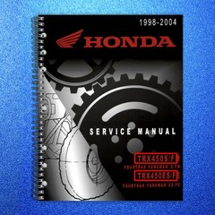 HONDA TRX450 Foreman ATV Service Manual 1998-2004 – WIRE BOUND – TOUGH COVERS