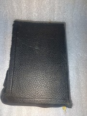 Vintage Holy Bible KJV w/ Ideal Helps National Bible Press Black Leather Tabs
