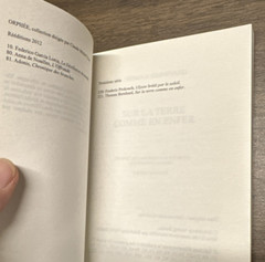 (in French & German) Sur la terre comme en enfer by Thomas Bernhard (2012/SC) LN