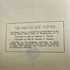 1919 The Master Key System Charles F Haanel Antique Self Help Psychology Book