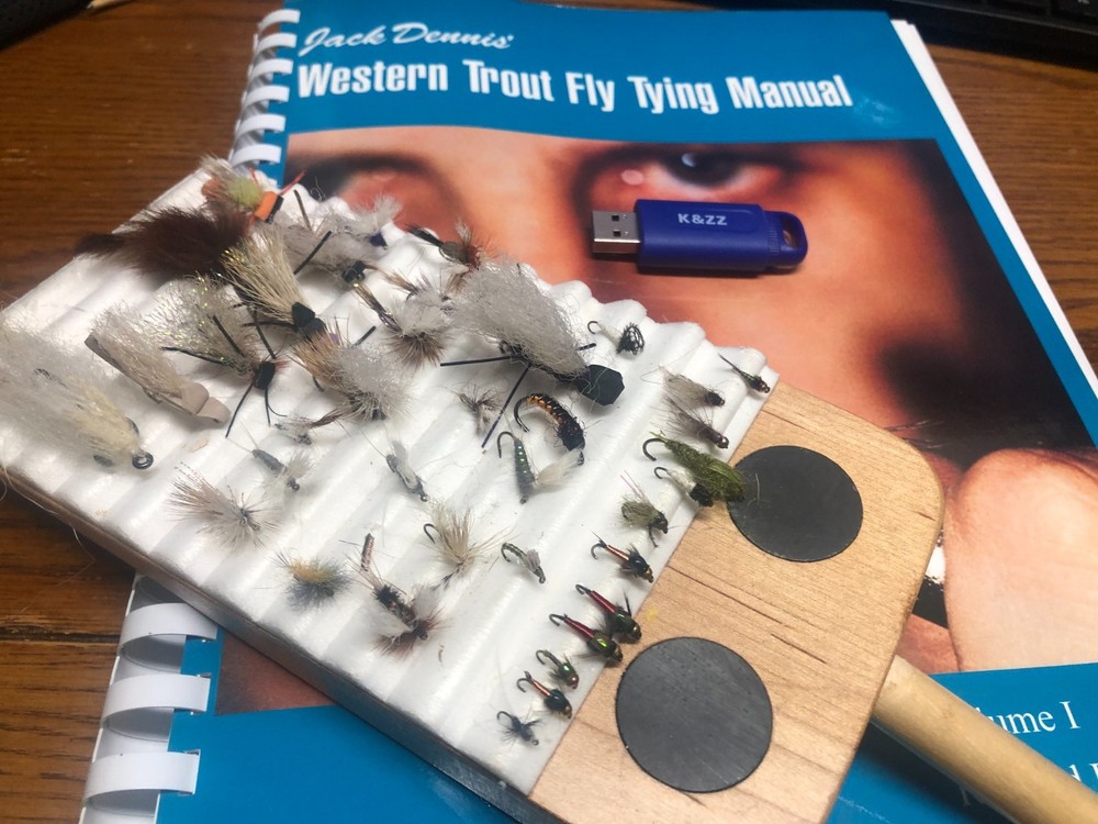 Learn to tie flies with book and video thumb drive with remarkable price