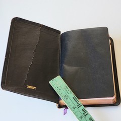 Vtg Holy Bible, International Series KJV Leather Lined Thumb Index John Winston
