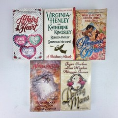 Lot of 5 Historical Romance Paperback Novels Multiple Titles & Authors