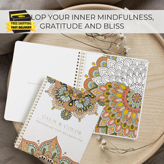 Beautiful Adult Coloring Book Set of 2 for Relaxation – Mandala Coloring Books w