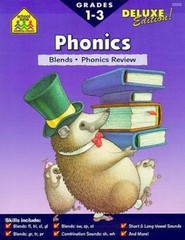 School Zone – Phonics Review 1-3 Workbook – 64 Pages, Ages 6 to 9, Grades 1 to 3