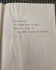 Prophecies Joseph Smith 1926 Morris Presentation Copy LDS Council 70, Chas Hart