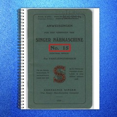 SINGER 15 Sewing Machine User Manual – STEEL WIRE BOUND – PROTECTIVE COVERS