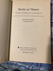 RARE: “Brecht on Theatre” Tran By John Willett, 1964 Hill & Wang 1st Ed PB LNV