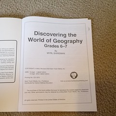 Discovering the World of Geography Book Grades 7 & 8 CD-1575