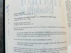 Prophecy Study Bible Hardcover Book 1997