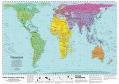 Peters Projection World Map (Flat, rolled) – 2x14x22cm