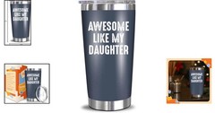 Awesome Like Daughter Navy 20 Oz Tumbler – Perfect Gift for Dad from Daughter