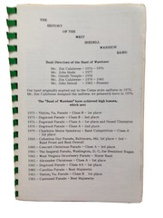 1984 WEST IREDELL HIGH SCHOOL WARRIOR BAND COOKBOOK, STATESVILLE, NC