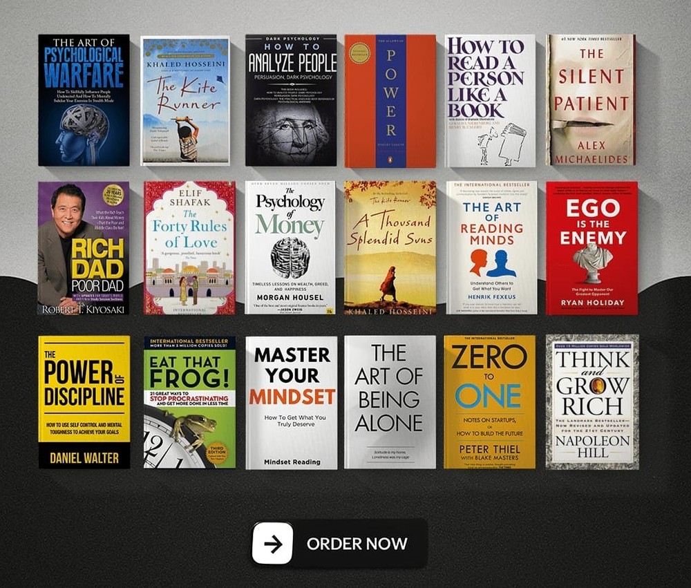 “Ultimate Bestseller Book Set – Self-Help, Psychology, Business & Fiction (18