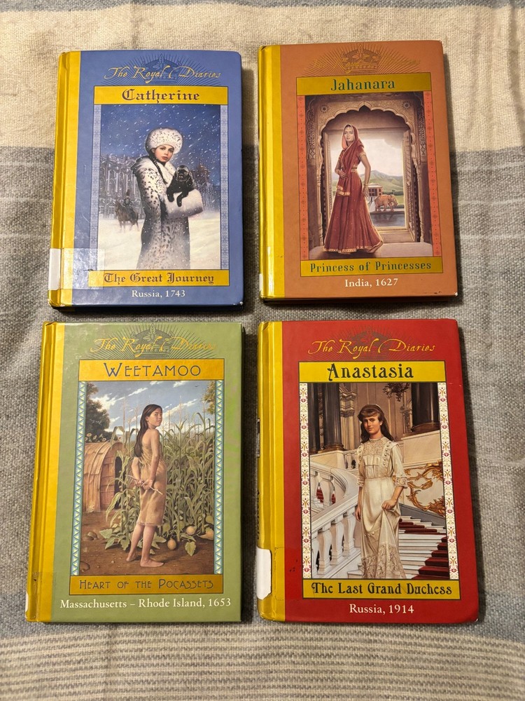 The Royal Diaries Historical Book Series Set of 4 Hardcover Weetamoo/Catherine