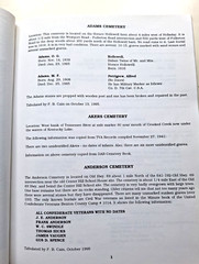Cemetery Listings of Benton County Tennessee 1997 Comprehensive/ 677 pages