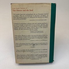 The Doctor and the Soul Frankl 1966 Second Expanded Edition Psychotherapy Knopf