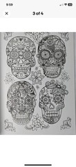 DAY OF THE DEAD Advanced COLORING BOOK – SUGAR SKULLS. 14 Pages New