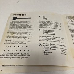 About Your WOK Paperback Booklet 1976 Taylor & NG S.F. CA Loose Pages