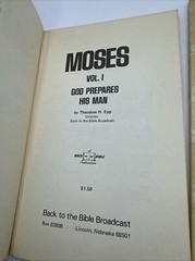 Moses 1975 Vol 1-2 Paperback Book Lot Theodore Epp Back Bible Broadcast C5
