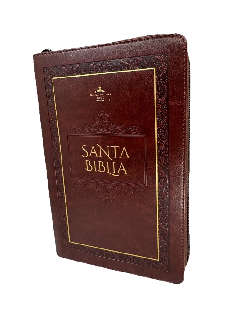 Biblia Letra Grande 11.5 Puntos Rv1960 con Cierre Marrón Elegante