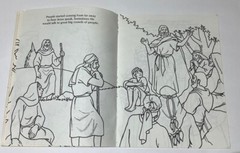 Vintage Life of Jesus Bible Story Coloring Book Warner Press 1988